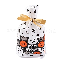長方形のハロウィンキャンディビニール袋50個  さまざまな形のプリントキャンディ巾着袋  ミックスカラー  23.2x14.9x0.05cm&nbsp;ABAG-U001-01Q