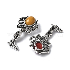 Angel Brass Natural Mookaite Pendants&nbsp;KK-D361-02AS-12