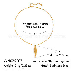 European 304 Stainless Steel Ocean Fish Pendant Necklaces for Women&nbsp;JS5120