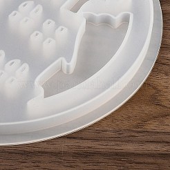 DIY シリコンホルダー型  レジン型  粘土工芸の金型ツール  ホワイト  フラットラウンド  160x10mm  内径：150mm&nbsp;SIMO-Z002-01M
