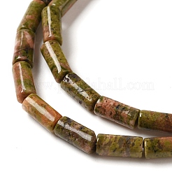 天然石ユナカイトビーズ連売り  コラム  8x4mm  穴：0.7mm  約48個/連  15.35~15.43''（39~39.2センチメートル）&nbsp;G-B091-A02-01