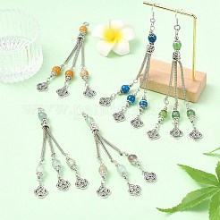 10Pcs 5 Colors Alloy Silver Tassel ABS Plastic Beads Pendants with Jumping Ring&nbsp;FIND-CJ0004-22