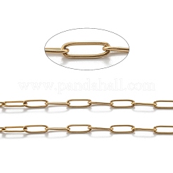 PVD Vacuum Plating 304 Stainless Steel Paperclip Chains&nbsp;CHS-L022-03B-G