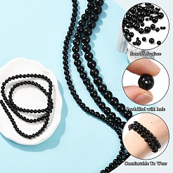 1 Strand Natural Black Onyx Beads Strands&nbsp;G-YW0002-57A