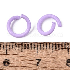 スプレー塗装された鉄のオープン丸カン  ライラック  18ゲージ  8.5x1mm  内径：5.5mm  約5050個/1000g&nbsp;IFIN-T017-04B-15