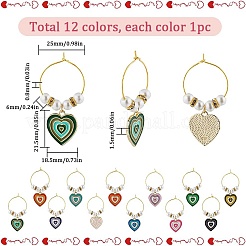 Brass Wine Glass Charms&nbsp;AJEW-SC0002-46