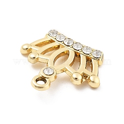 合金ラインストーンペンダント  UVメッキ  クラウン  ゴールドカラー  18.5x20.5x3mm  穴：1.6mm&nbsp;FIND-U026-19G