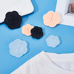 女性用隠しシリコンTシャツクリップ6個  花の形  ミックスカラー  32.5~45.5x34.5~50.5x4.5mm&nbsp;AJEW-WH0696-179