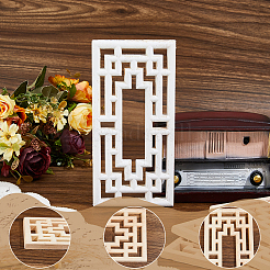Hollow Rubber Wood Carved Onlay Applique&nbsp;AJEW-WH0609-130