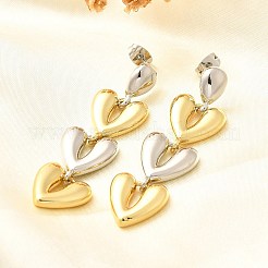 Rack Plating Brass Stud Earrings for Women&nbsp;EJEW-C125-07GP
