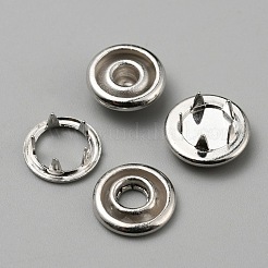 真鍮&樹脂スナップボタン4個  綿パッデッド服コートダウンジャケットバックル  ピンク  9x3.5mm&nbsp;BUTT-WH0028-79A