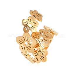 304 Stainless Steel Open Cuff Rings for Women&nbsp;LS-RJEW-K302-02G