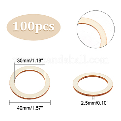 Unfinished Wooden Linking Rings&nbsp;WOOD-NB0001-98B