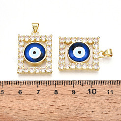 Brass Micro Pave Clear Cubic Zirconia Pendants for Women&nbsp;KK-T070-91A-02