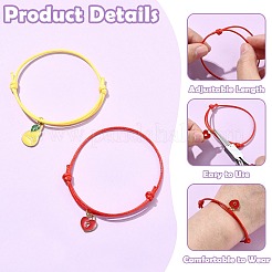 100Pcs 10 Colors Adjustable Waxed Polyester Cord Bracelets Making&nbsp;BJEW-CJ00002