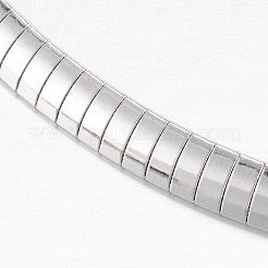 変色しない304ステンレススチールネックレス  カニカン付き  ステンレス鋼色  13.8cm（5-7/16インチ）&nbsp;X-NJEW-D274-03P