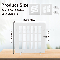3Pcs 3 Styles HDF High Fiber Density Board Reflection Display Board&nbsp;AJEW-CN0002-89C