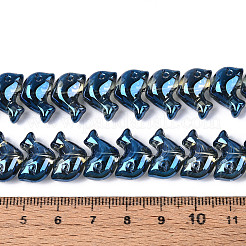 Electroplate Transparent Glass Beads Strands&nbsp;EGLA-N017-06-A04