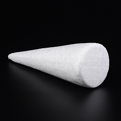 コーンモデリングポリスチレンフォームDIY装飾工芸品  ホワイト  190x73x68mm&nbsp;LS-DJEW-M005-10