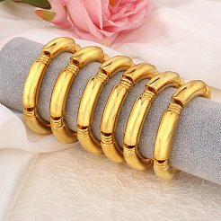 CCB Plastic Curved Tube Beaded Stretch Bracelets for Women&nbsp;BJEW-SW001583-02