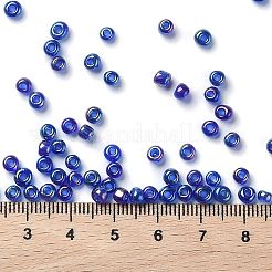 375g15色ガラスシードビーズ  透明色の虹  ラウンド  ミックスカラー  6/0  4~5x2.5~4.5mm  穴：1.2~1.5mm  25 G /カラー&nbsp;SEED-JP0004-05-4mm