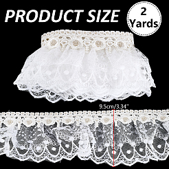 Polyester Lace Ribbon&nbsp;OCOR-WH0111-178B