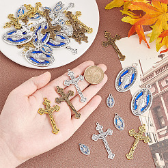 36Pcs 6 Style Zine Alloy Pendants and Enamel Pendants&nbsp;PALLOY-AR0001-29