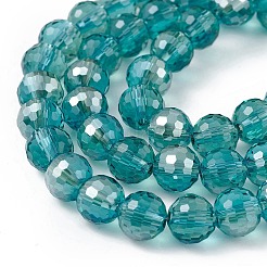 Transparent Electroplate Glass Beads Strands&nbsp;EGLA-F151-HP02