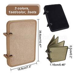 3 Sets 3 Colors Velvet Badge Armband Patch Display Board&nbsp;AJEW-NB0005-55