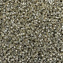 MIYUKIデリカビーズ  シリンダー  日本製シードビーズ  11/0  （db1851) duracoat亜鉛メッキライトピューター  1.3x1.6mm  穴：0.8mm  約2000PCS /ボトル  10 G /ボトル&nbsp;SEED-JP0008-DB1851