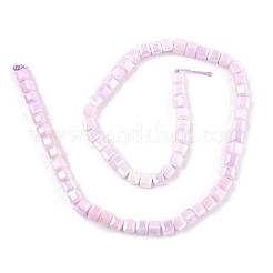 Electroplate Opaque Glass Beads Strands&nbsp;EGLA-U004-02D