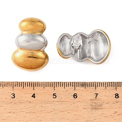 Two Tone 304 Stainless Steel Stud Earrings&nbsp;SA-G001-02GP