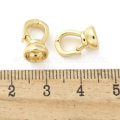 真鍮製折りたたみ式クラスプ  カドミウムフリー＆ニッケルフリー＆鉛フリー  オーバル  ゴールドカラー  12x7.5x6mm&nbsp;KK-Z083-20G