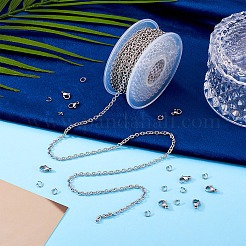 DIY Tarnish Resistant 304 Stainless Steel Cable Chains Jewelry Kits&nbsp;DIY-PJ0001-41C