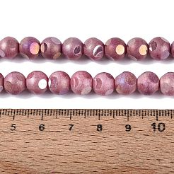 Ombre Effect Dyed Electroplate Opaque Glass Beads Strands&nbsp;EGLA-Q130-01A-15