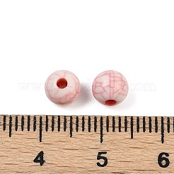 アクリル模造ターコイズビーズ  ラウンド  レッド  6mm  穴：1.6mm  約3846個/500g&nbsp;OACR-S047-20A