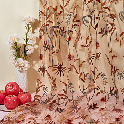 ポリエステルメッシュ生地  服装アクセサリー  花柄  シエナ  1050~1640x0.5mm  1ヤード/個&nbsp;DIY-WH0622-577