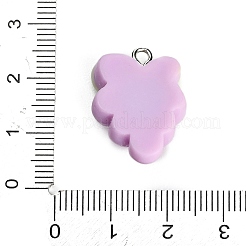 樹脂と合金のペンダント  模造食品  ブドウのチャーム  プラチナ  パープル  23x17x9mm  穴：2mm&nbsp;RE-CBA08CD-09C