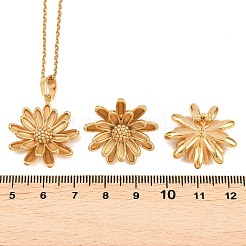 304 Stainless Steel Pendant Necklaces & Stud Earrings Set for Women&nbsp;SJEW-G086-01G