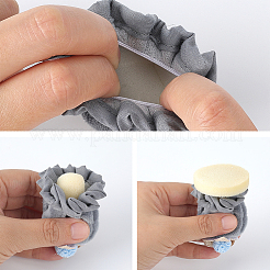 4個 2色コットンドアノブカバー  丸いノブを飾るハンドルクッション  子供用衝突防止プロテクター  花の丸  ミックスカラー  43~45x43~50mm  2個/カラー&nbsp;DIY-GF0011-48