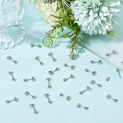 304ステンレススチール製ラウンドスタッドピアス100個  ステンレス鋼色  15x4mm&nbsp;EJEW-BBC0002-05C-P