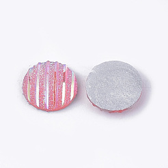 樹脂カボション  フラットラウンド  ピンク  12x3~3.5mm&nbsp;CRES-T012-05C