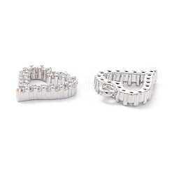 Rack Plating Brass Micro Pave Cubic Zirconia Charms&nbsp;ZIRC-C026-08P