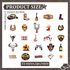 ウエストカウボーイスタイルのポリエステルパッチ25個  パッチにこだわる  マスクと衣装のアクセサリー  アップリケ  混合図形  ミックスカラー  27~88x30~85x1.5~2mm&nbsp;PATC-ME0001-26