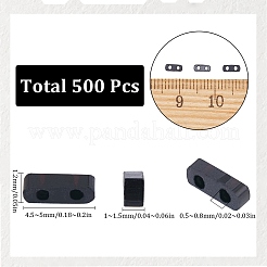 500Pcs 2-Hole Opaque Glass Seed Beads&nbsp;SEED-SC0001-18