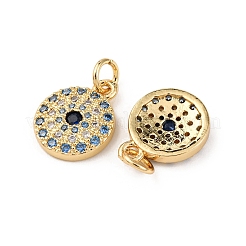 Brass Micro Pave Cubic Zirconia Charms&nbsp;KK-K408-15C-G