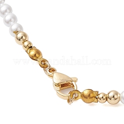 Shell Pearl & Natural Rose Quartz Pendants Necklaces&nbsp;NJEW-JN04903