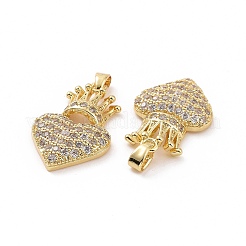 Brass Micro Pave Cubic Zirconia Pendants&nbsp;KK-A181-VA302-2