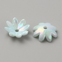 Plating Iridescent Opaque Acrylic Bead Caps&nbsp;SACR-TAC0012-01D