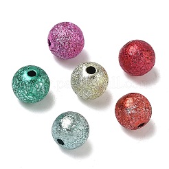 スプレープリントアクリルビーズ  マットなスタイル  ラウンド  ミックスカラー  8mm  穴：2mm&nbsp;X-ACRP-Q018-8mm-M